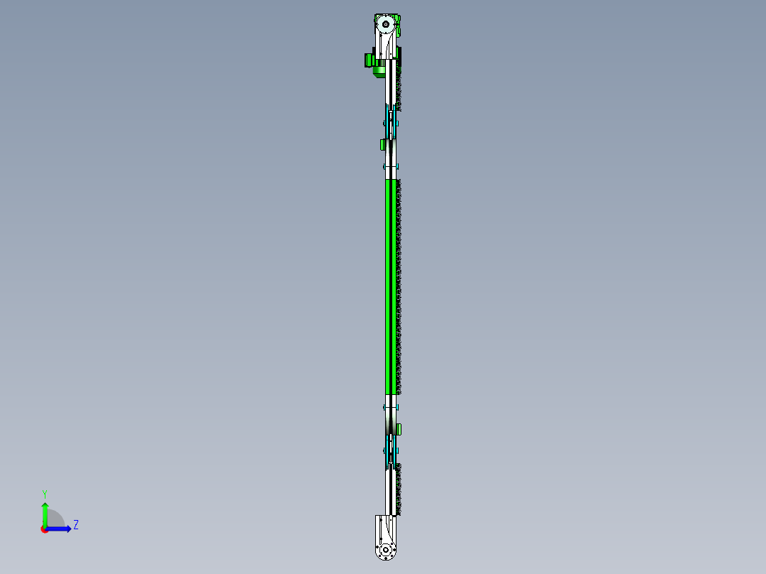 环形链条输送线设计左视图
