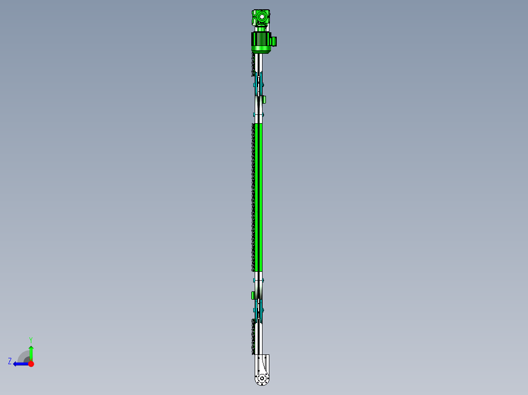 环形链条输送线设计右视图
