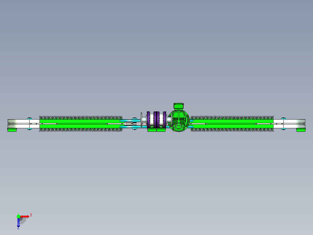 环形链条输送线设计俯视图