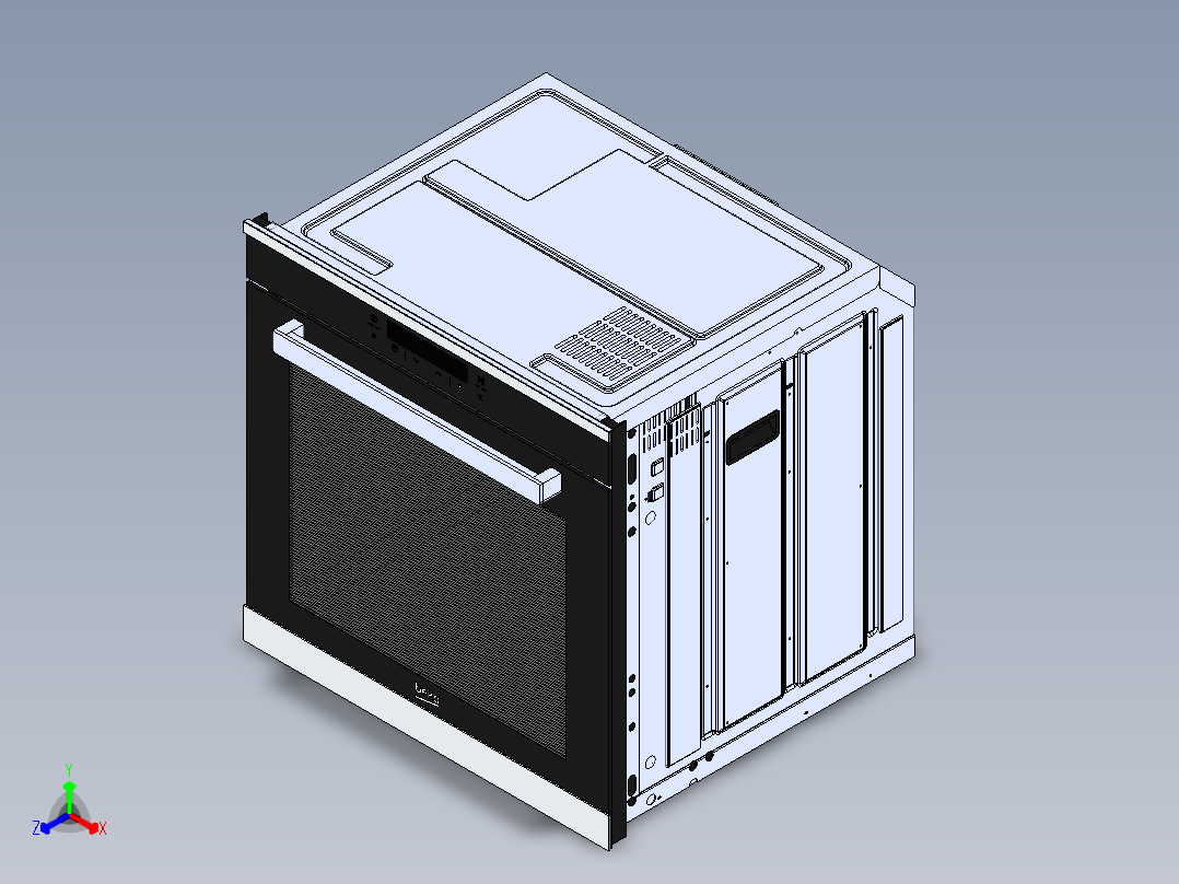 烤箱(4)正等轴测图