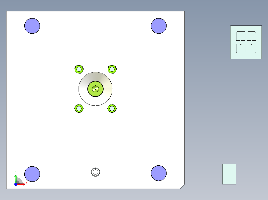 漏斗（前模隧道滑块）前视图