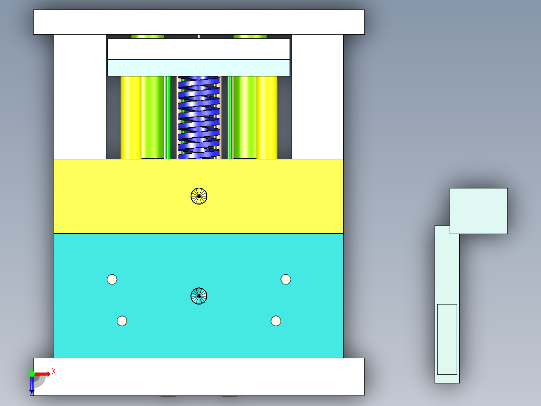 漏斗（前模隧道滑块）俯视图