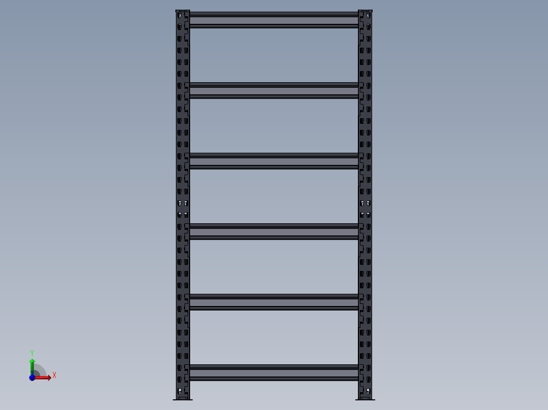 货架、半重型货架前视图
