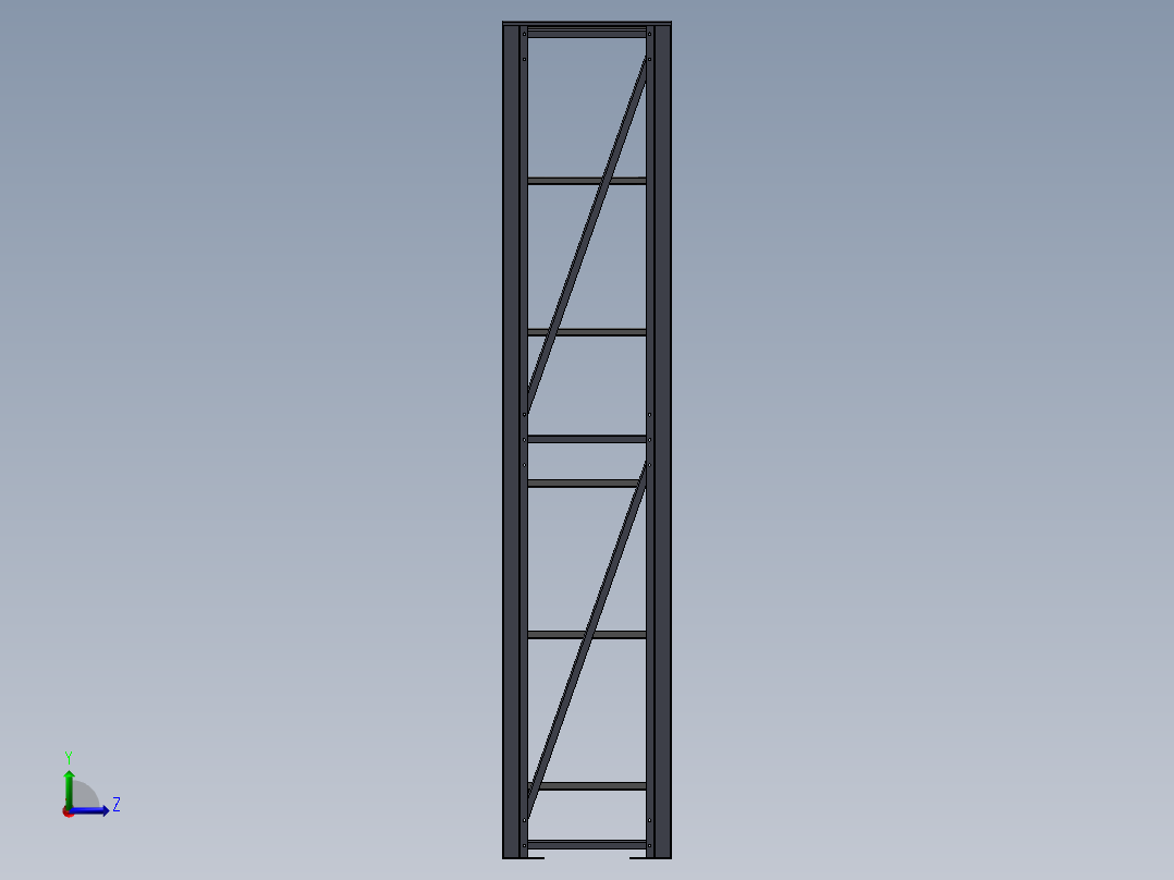 货架、半重型货架左视图