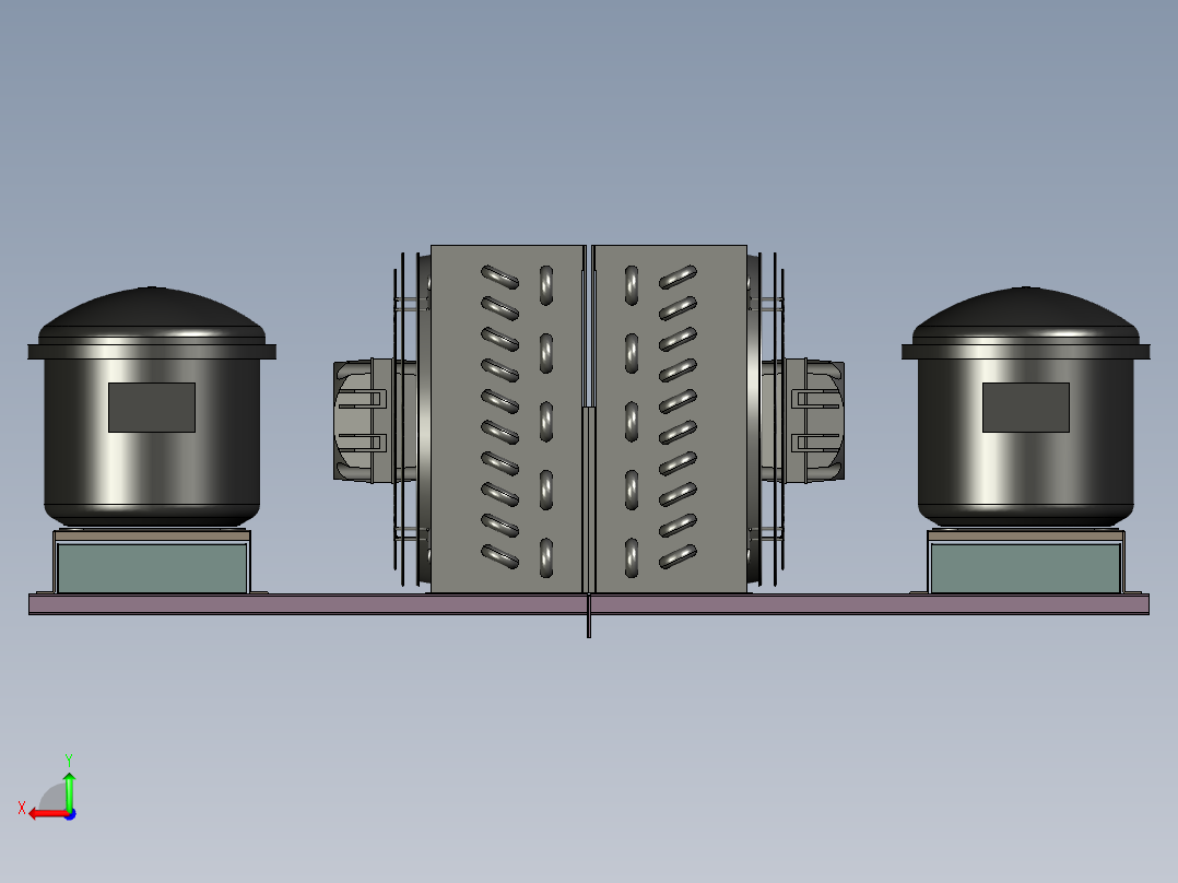 风冷机组模型后视图