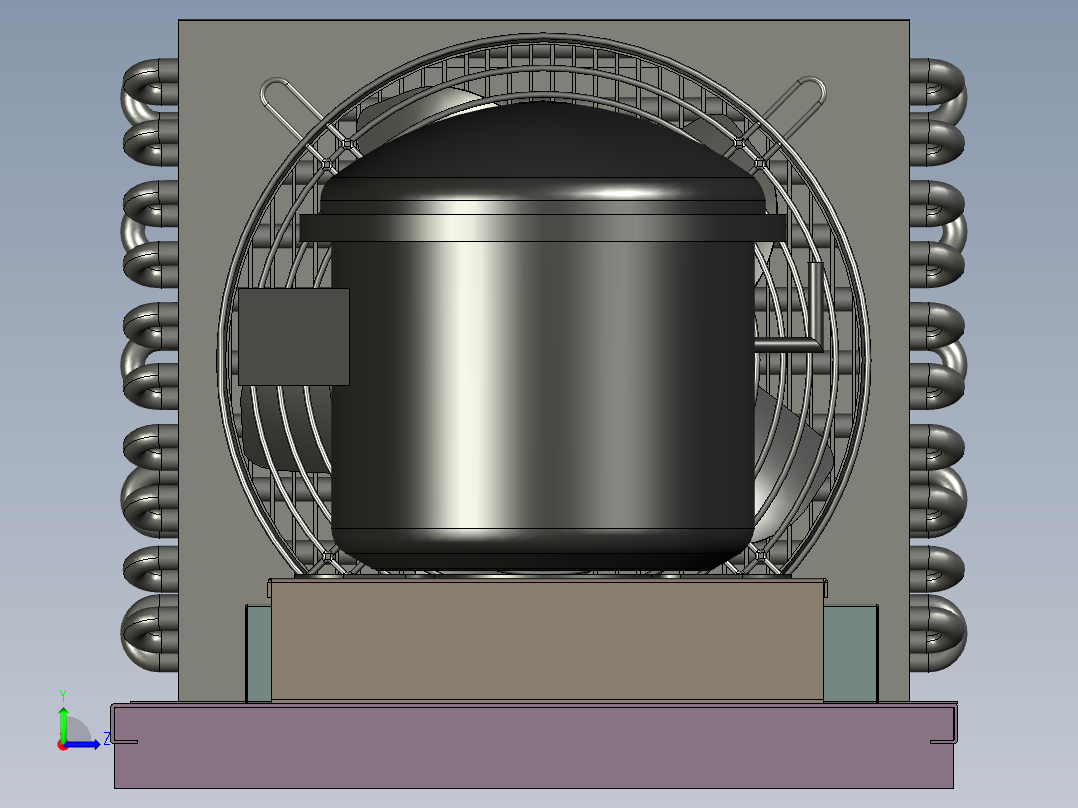 风冷机组模型左视图