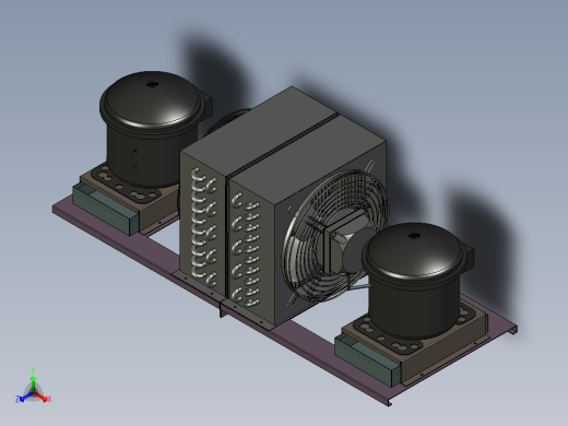风冷机组模型正等轴测缩略图