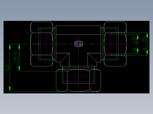PARKER管接头EO Union tee T30S71_front
