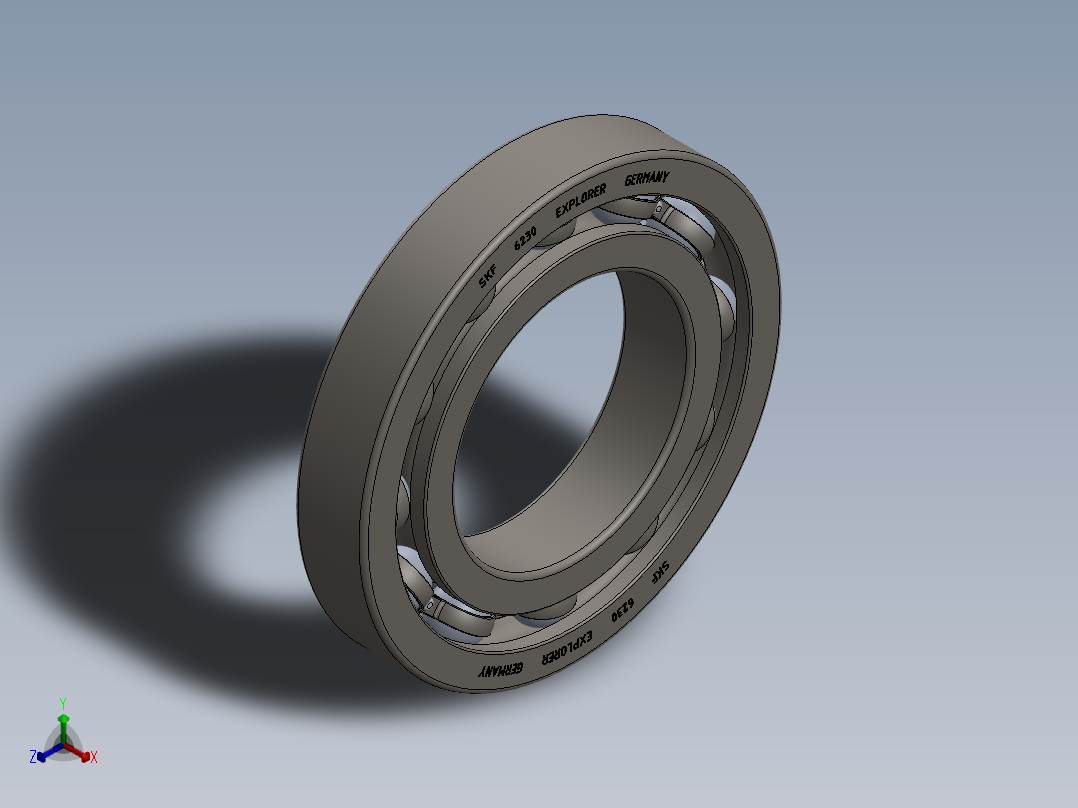 轴承 SKF 6230正等轴测图