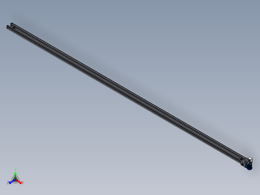 同步带输送线160x160正等轴测图