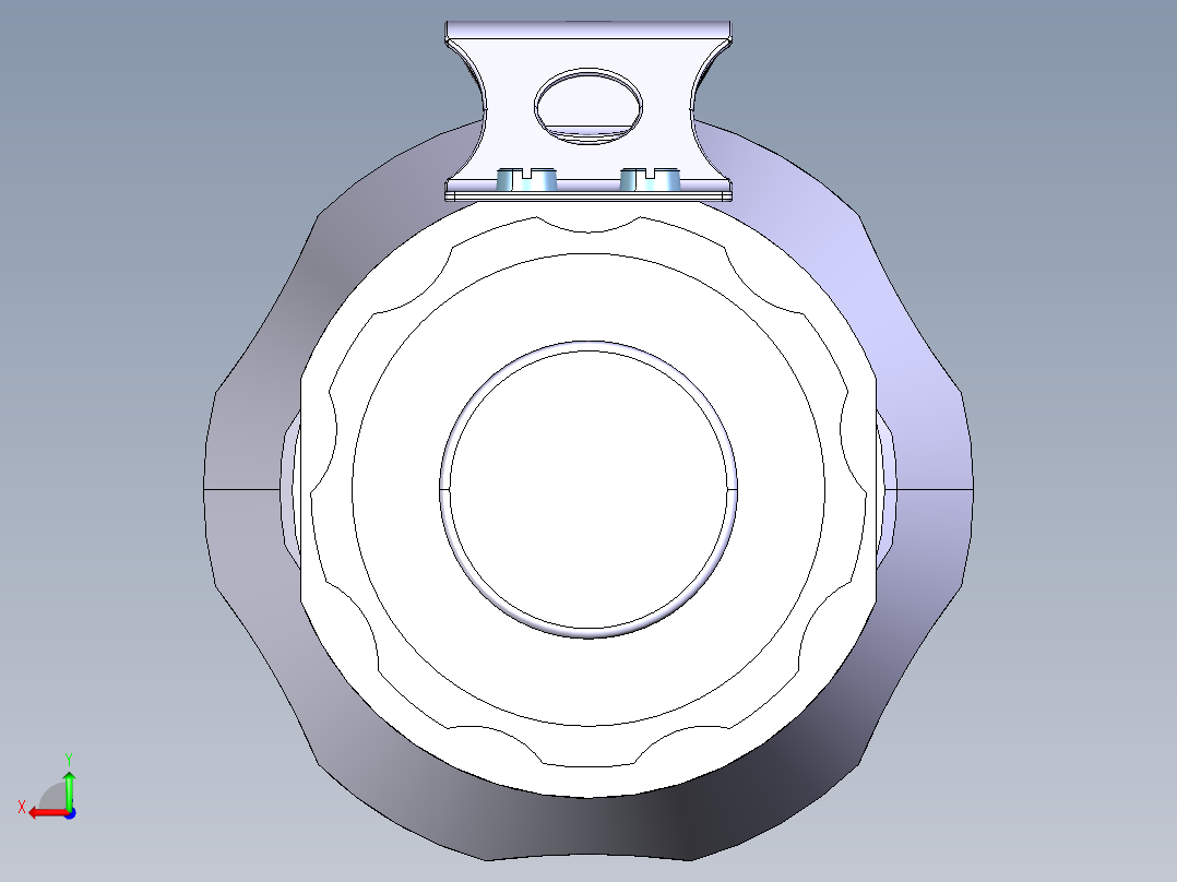 手电筒模型后视图