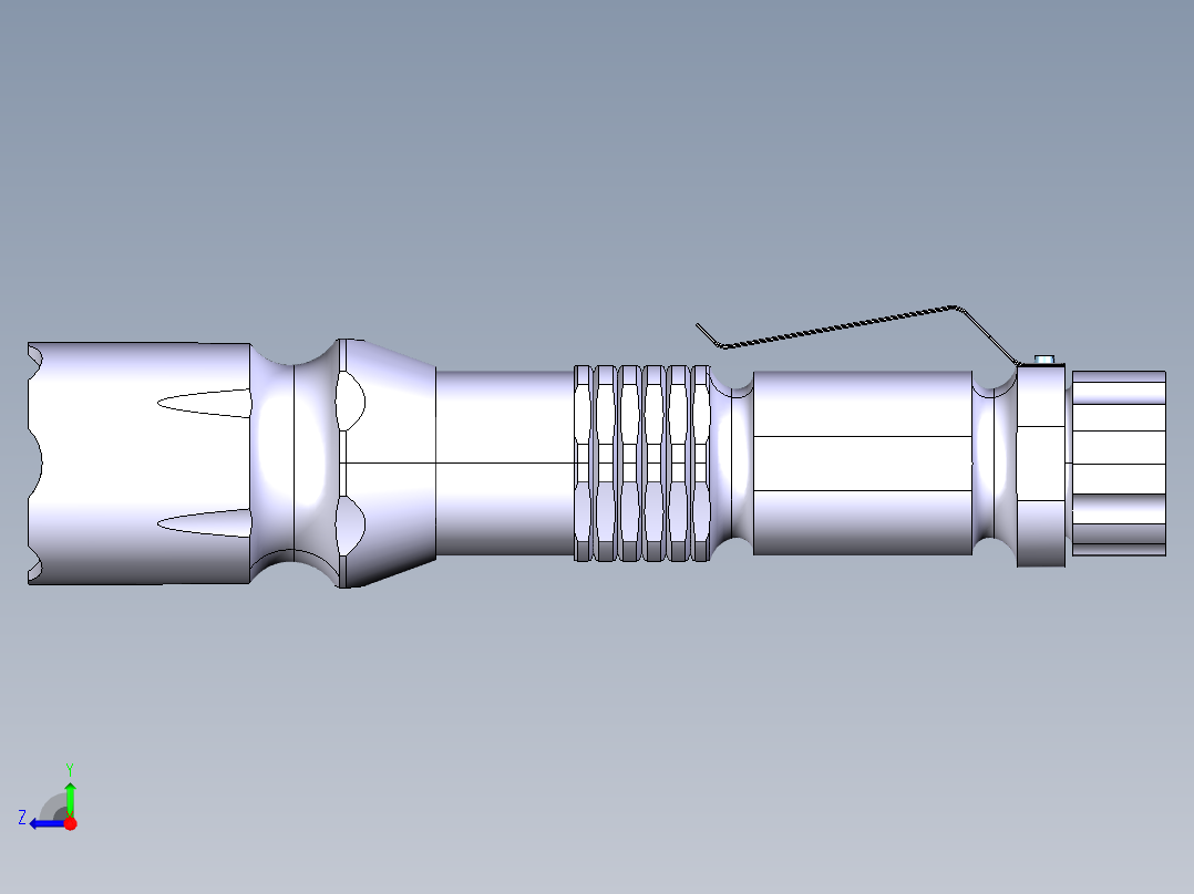 手电筒模型右视图