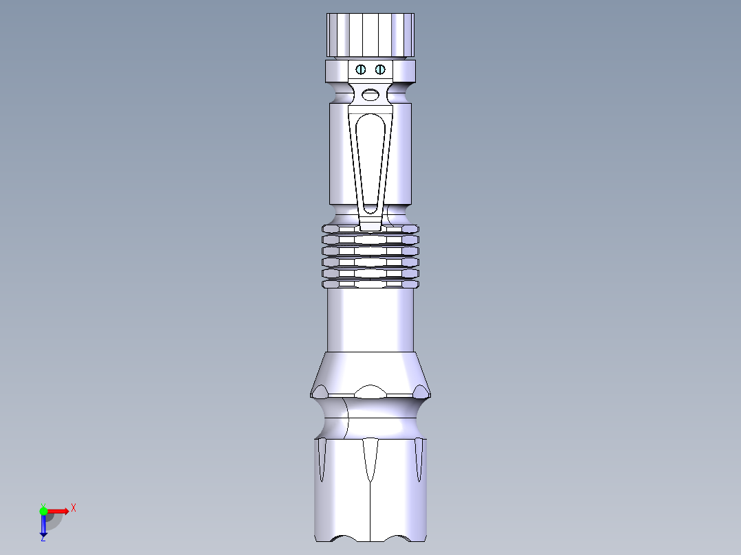 手电筒模型俯视图