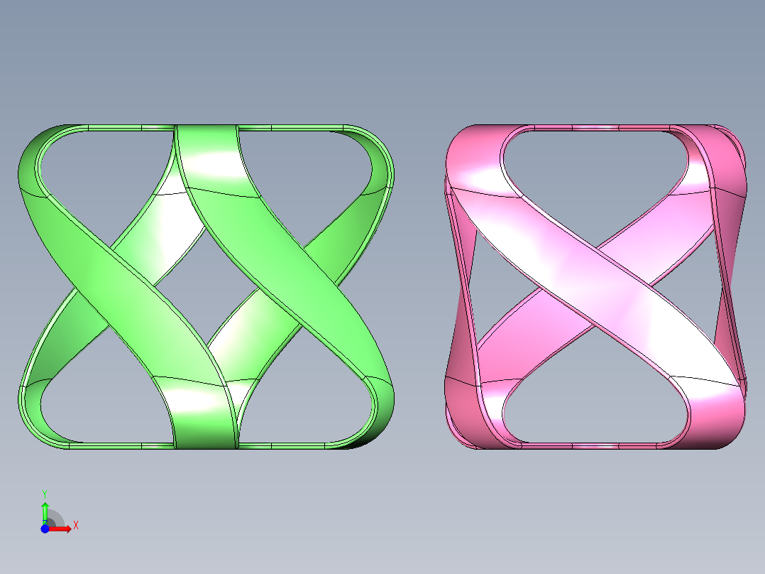扭曲的立方体前视图