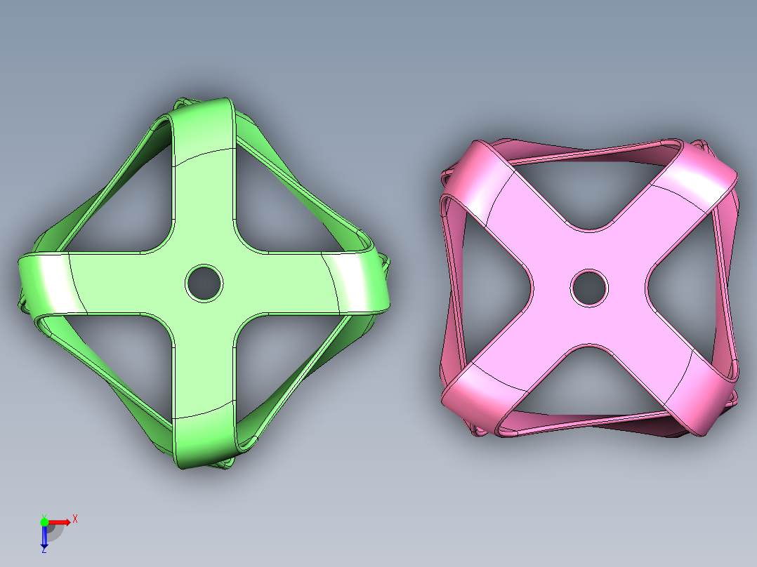 扭曲的立方体俯视图