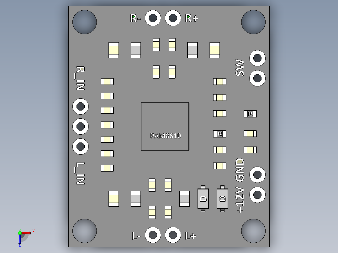 am8610功放板xh m181 12俯视图