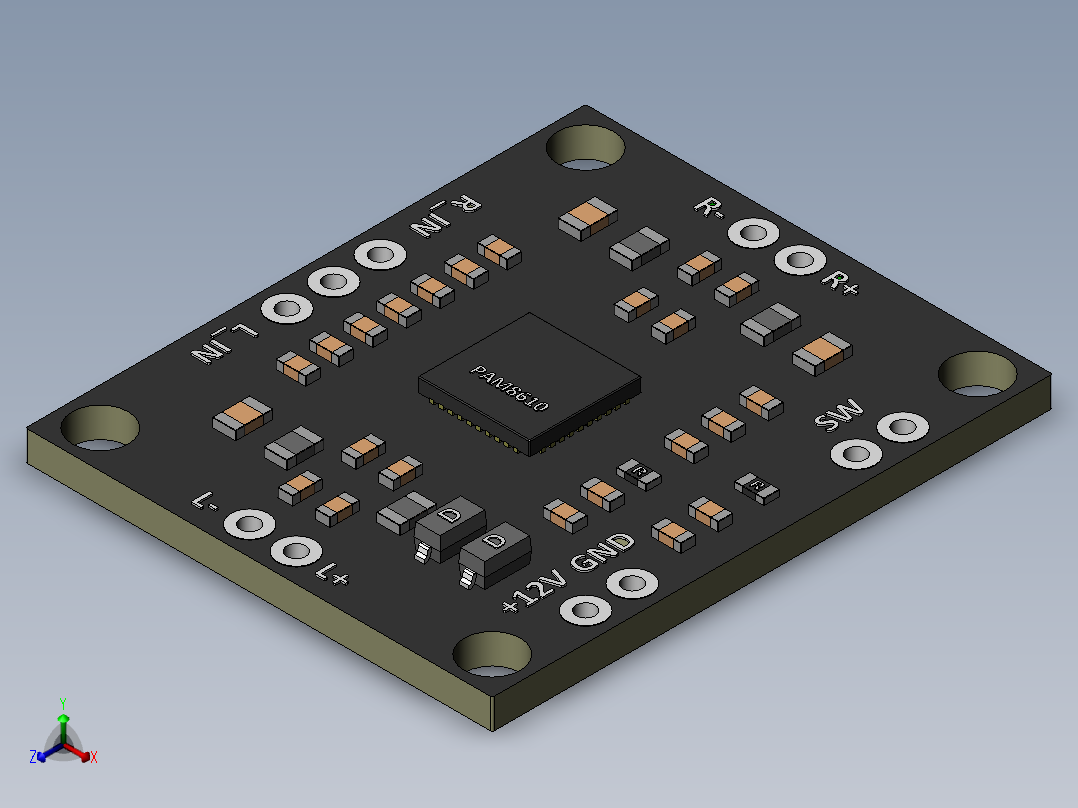 am8610功放板xh m181 12正等轴测图