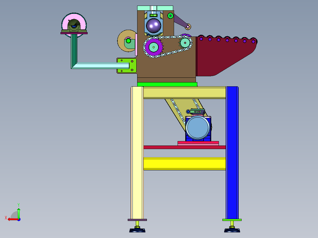 高效率布料切条机后视图