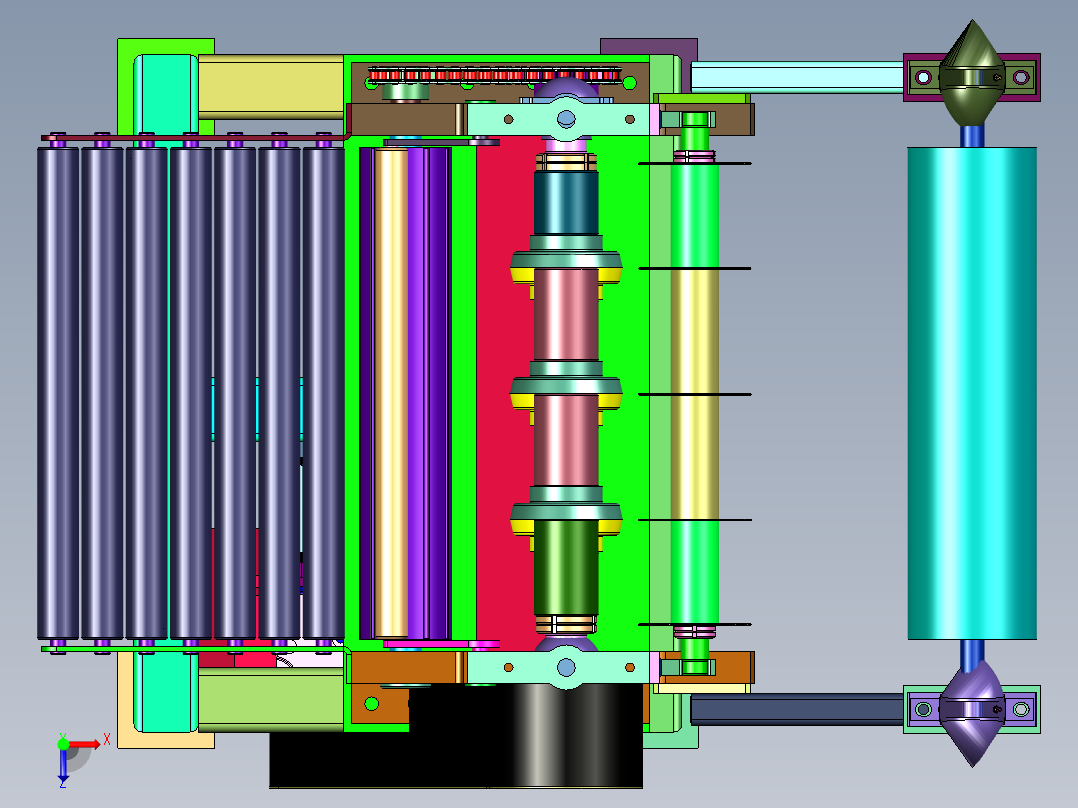 高效率布料切条机俯视图