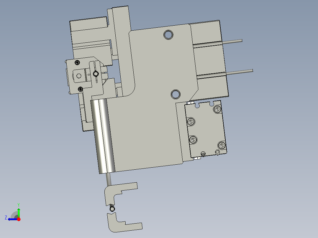 2018SOLIDWORKS0202Z裁线模组切线部份右视图