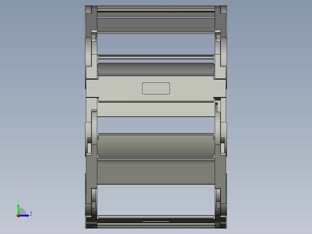 内高25内侧打开型桥式拖链DMD25BT-25-77-R55-25-A1左视图