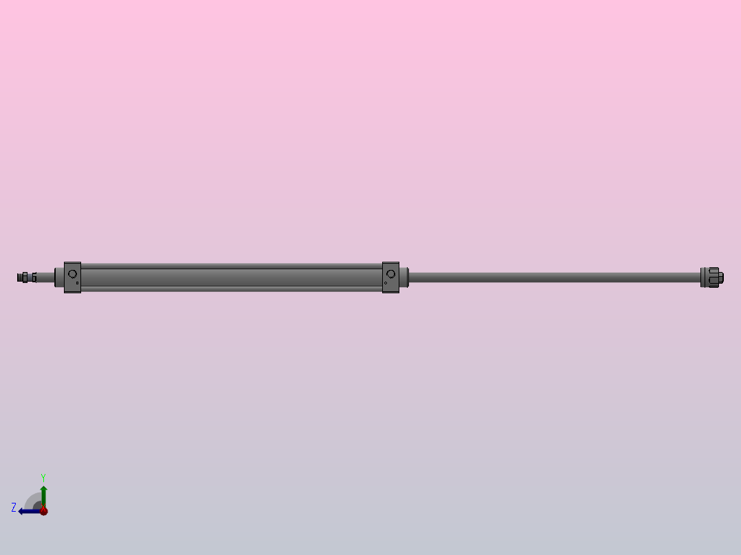 SUJ双轴复动行程可调型气缸SUJ40×450-30---CS1U主视图