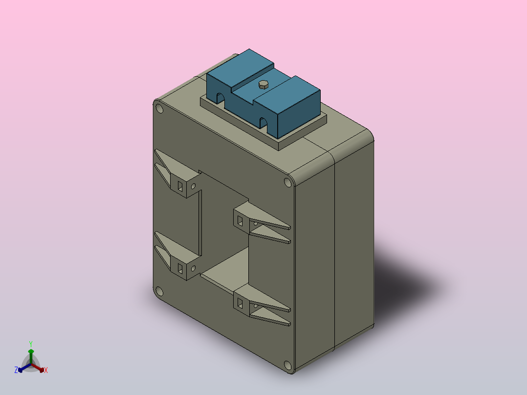 CJH(BH)-0.66系列III型电流互感器[CJH(BH)-0.66-100Ⅲ]正等轴测图