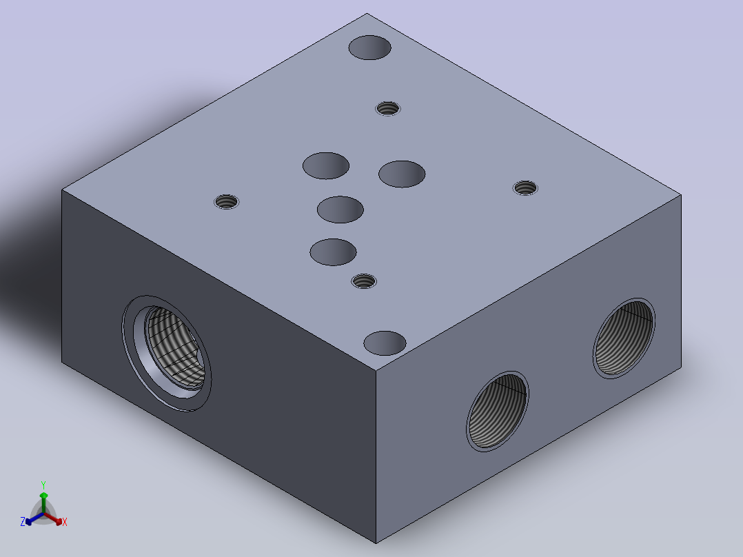 特殊液压块NG10正等轴测图
