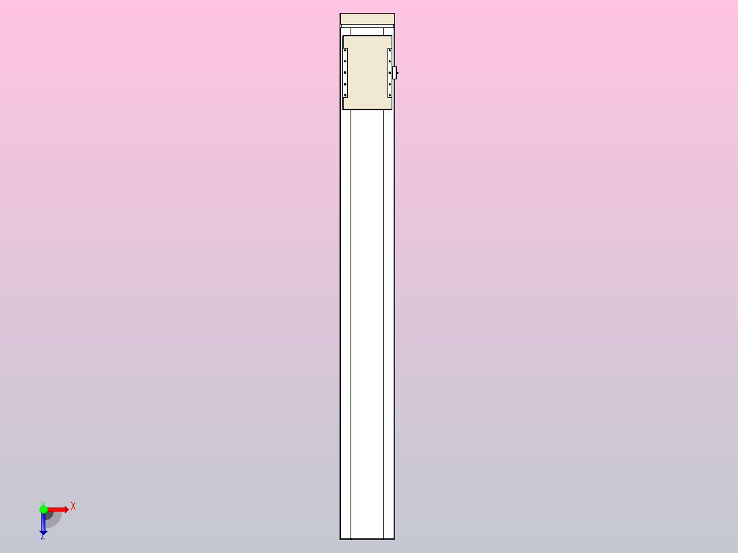 滚珠丝杠直线轴带导轨全封闭TPA-HCR-220D-3210C-L1700-MP-Y-P1K-N3俯视图