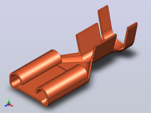 接线端子electric-terminal-faston STP IGS STL CATIA