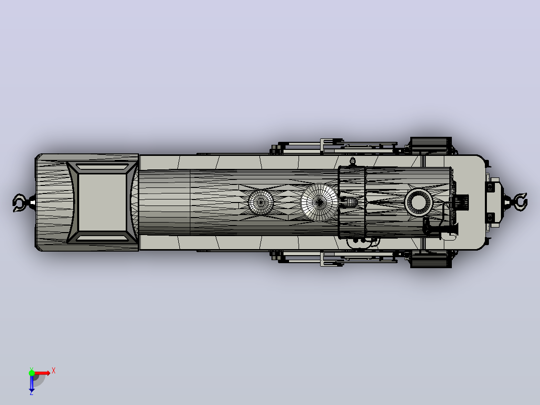 苏253-15型机车俯视图