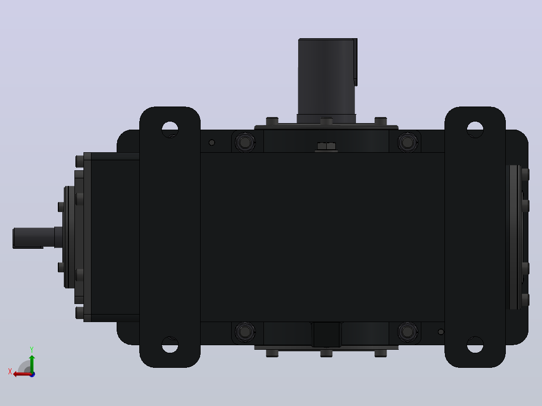 正齿轮减速器Render_1后视图