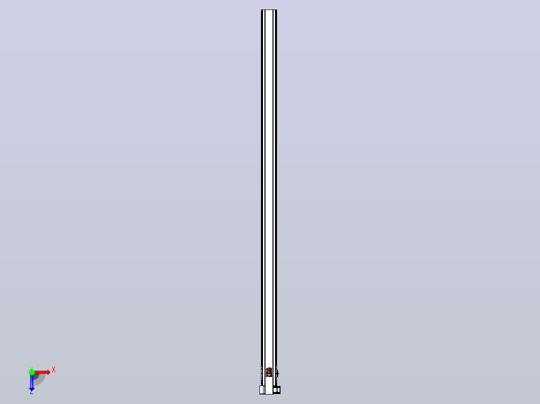 皮带直线轴半封闭可选导轨TPA-HNB-120D-110-L2650-LP-Y-P40-N3俯视图