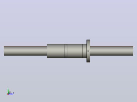 FFZD5012-5滚珠丝杆3D模型左视缩略图