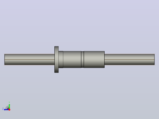 FFZD5012-5滚珠丝杆3D模型右视缩略图