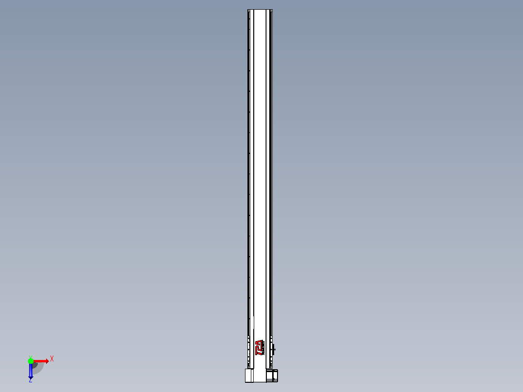 皮带直线轴半封闭可选导轨TPA-HNB-120D-110-L1500-LP-Y-P40-N3俯视图