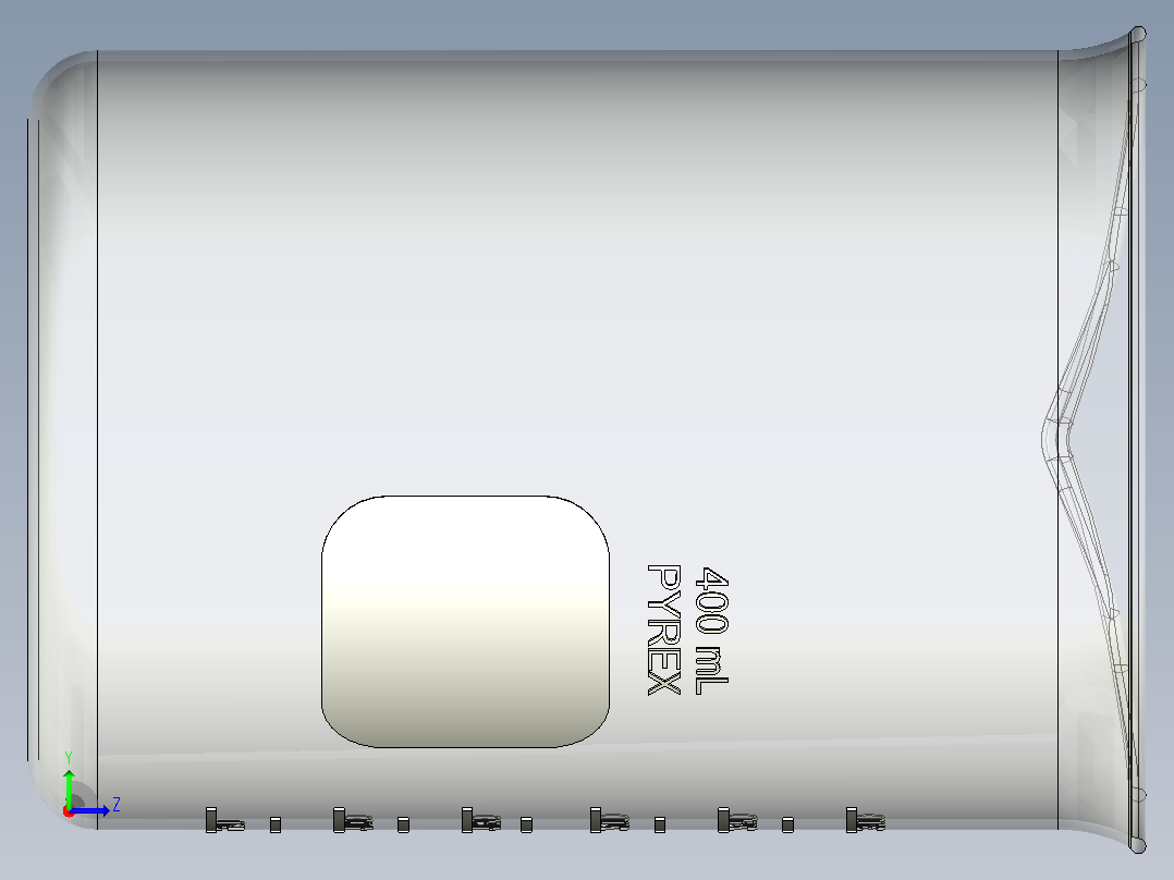 量杯400毫升左视图