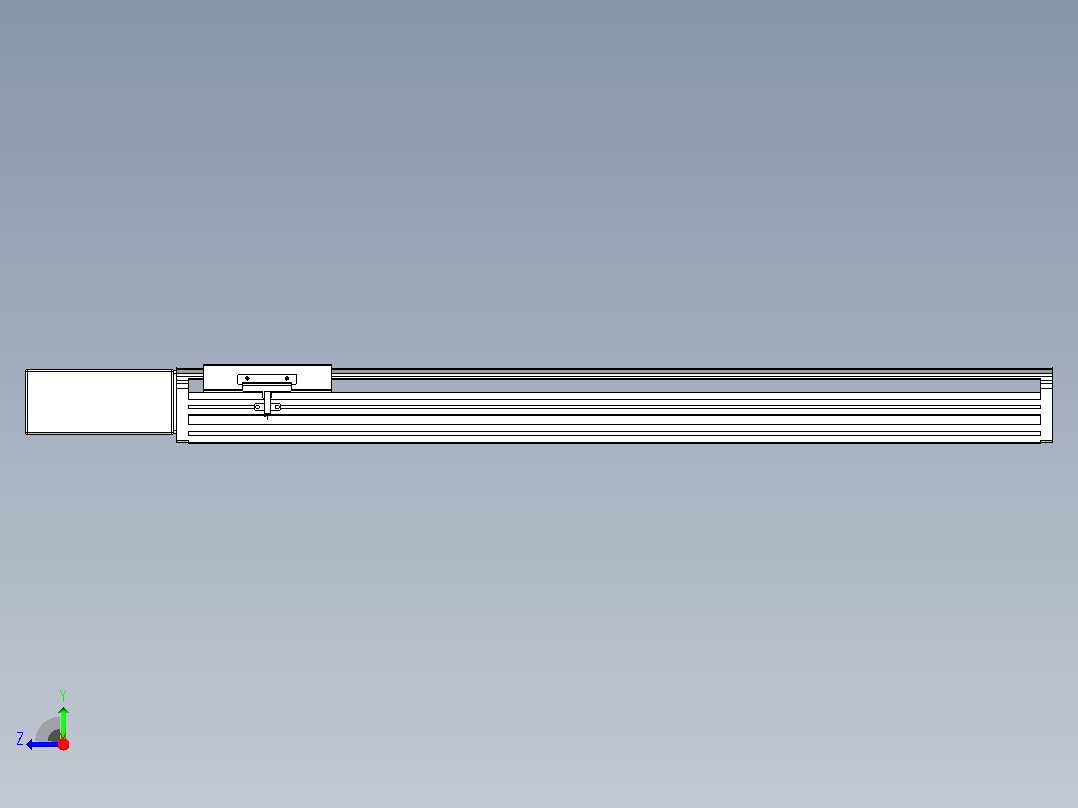 皮带直线轴半封闭可选导轨TPA-HNB-140D-120-L650-MR-Y-P40-N3右视图