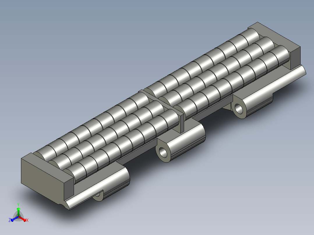 822-K750-C1直行滚珠链板主视图