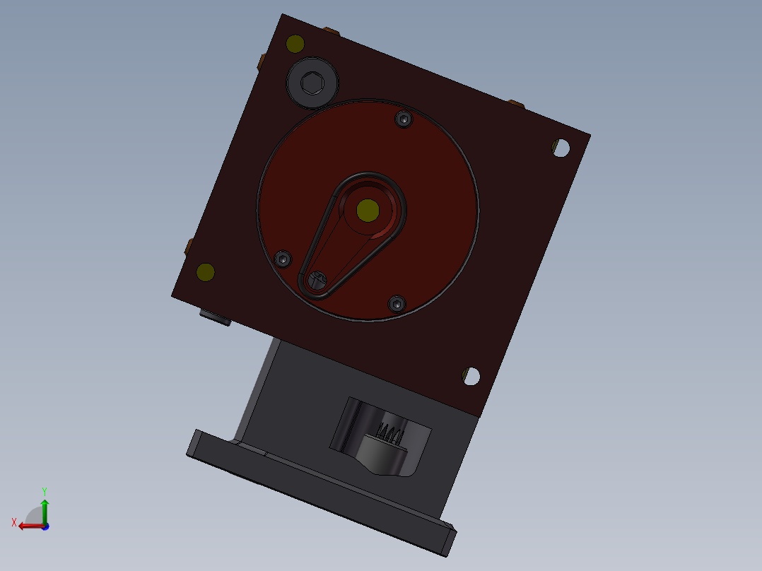 数控车床刀架 3D图 机械设计自动化3D模型参考文件STEP格式后视图