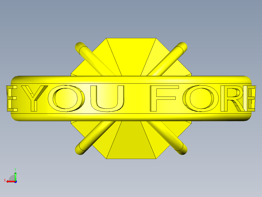 爱&心钻戒后视图