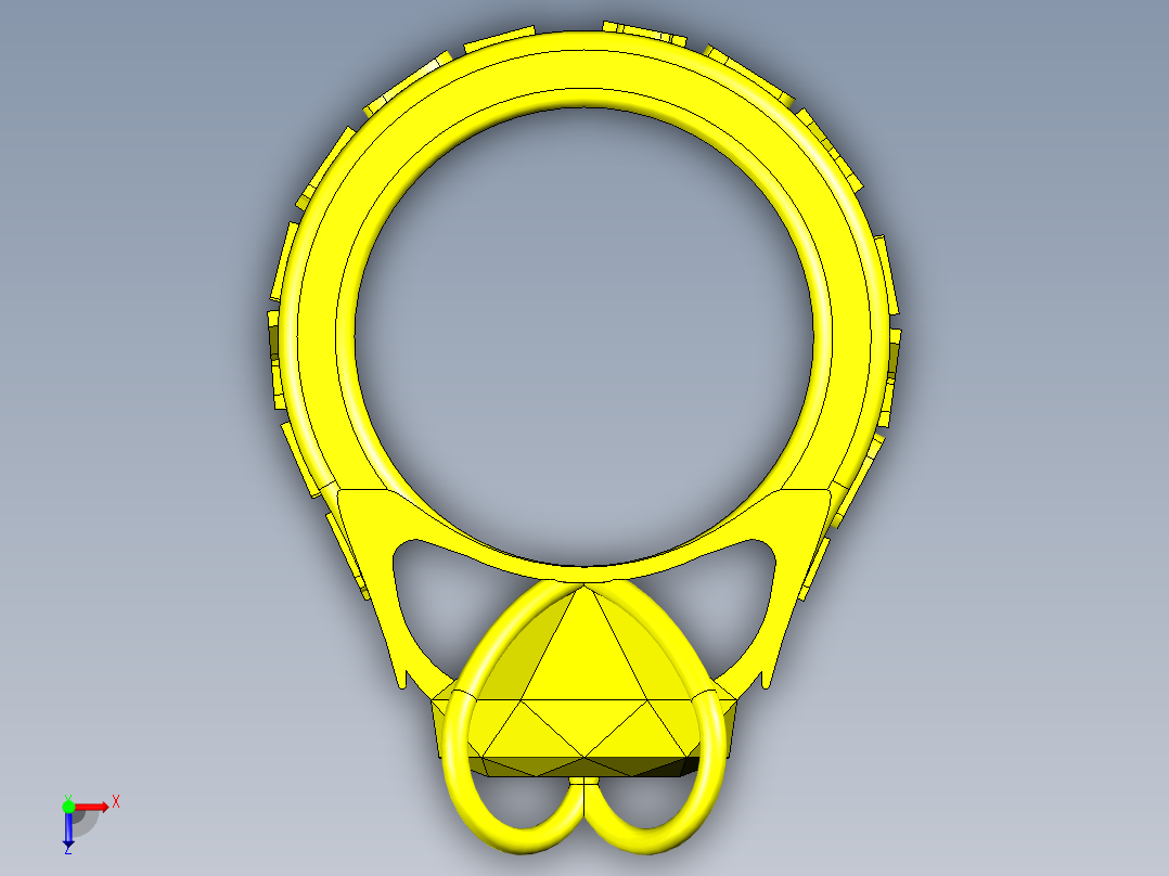 爱&心钻戒俯视图