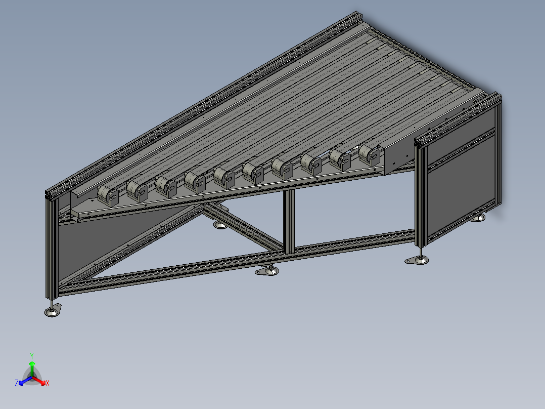 货物分拣输送线结构3D图纸 STEP格式