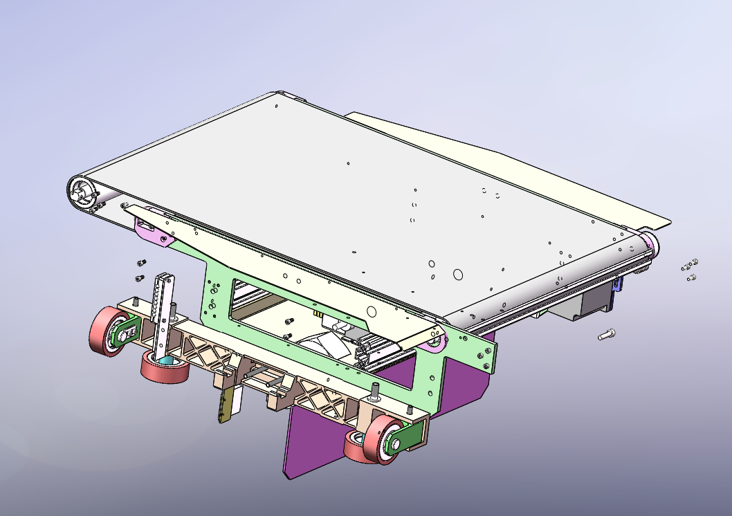 货物分拣输送线结构3D图纸 STEP格式