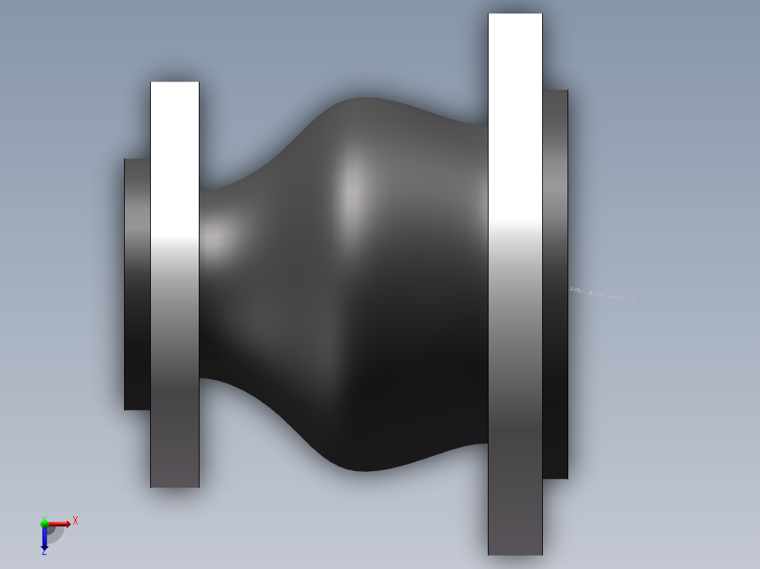 同心异径橡胶接头 法兰316 DN80-DN400俯视图