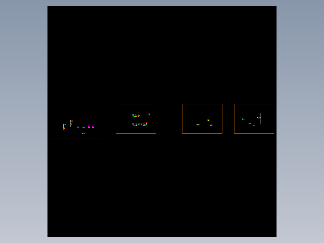 窗帘盒led灯槽投影幕剖面节点大样图