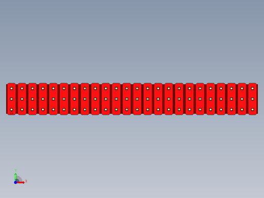 彩色公头100mil（2.54mm）系列-DS1021_red_3x24p_100mil_Type1_rev1.0前视缩略图