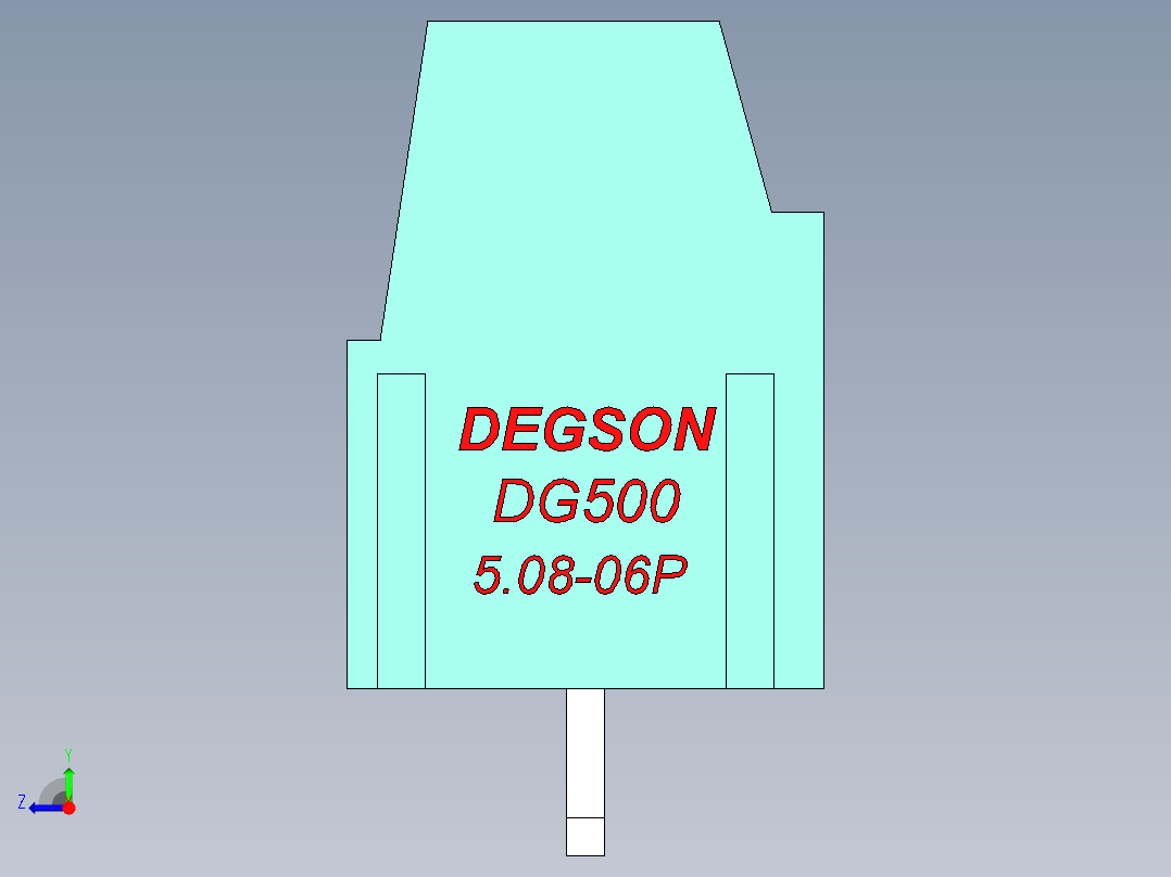 DEGSON DG500 系列 5.05.087.62mm 接线端子-DG500-5.08-06P-14-00AH右视图
