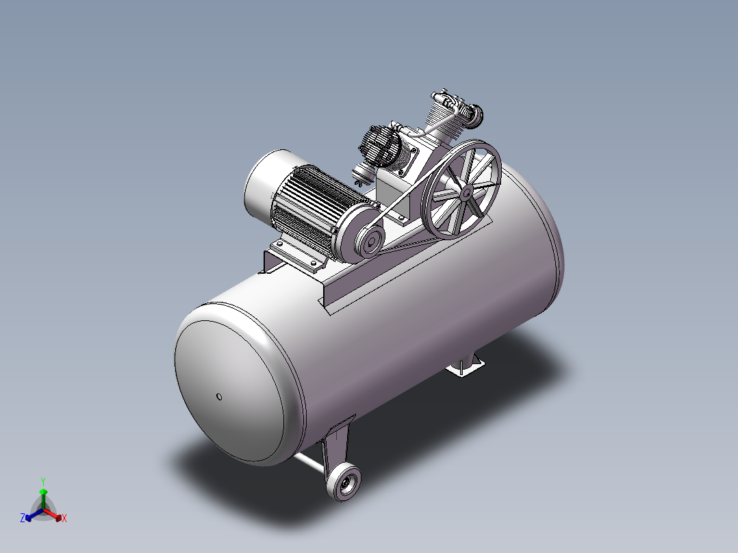 活塞式空气压缩机(STP)正等轴测图