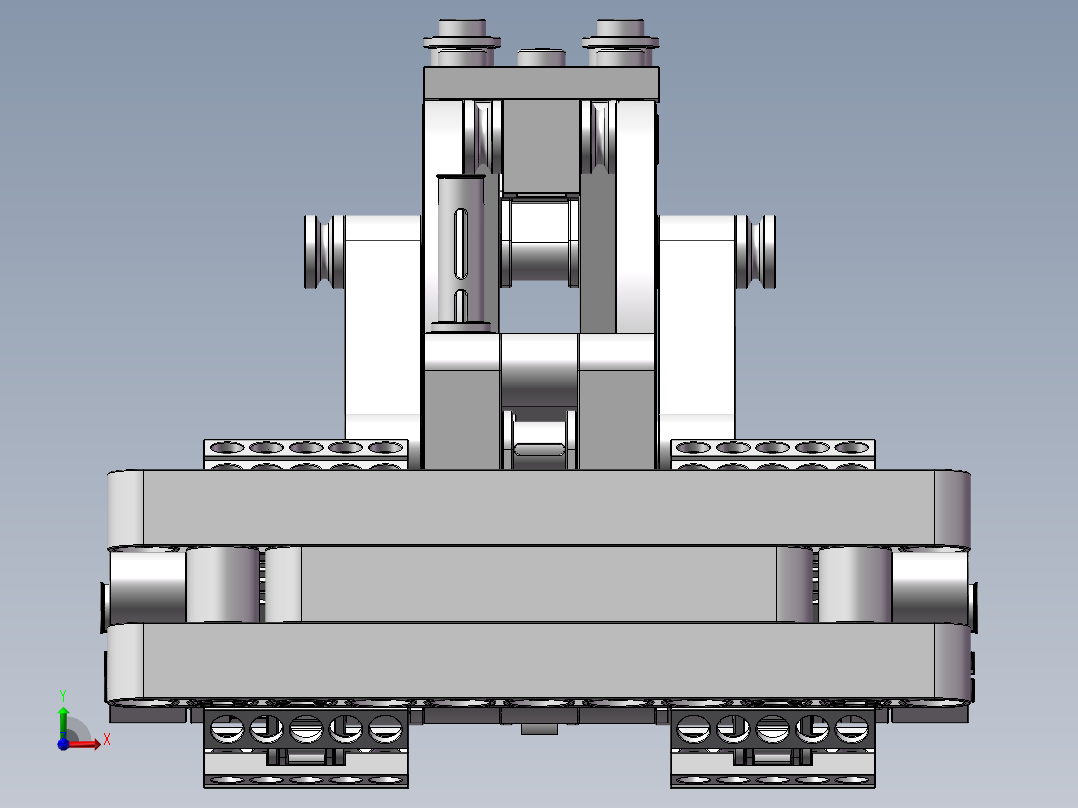 乐高推土机（乐高拼装玩具）前视图